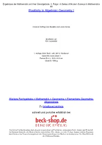 Positivity in Algebraic Geometry I