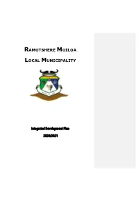 Ramotshere Moiloa Local Municipality at a Glance