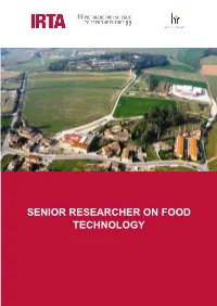 Senior Researcher on Food Technology