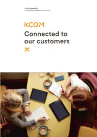 Connected to Our Customers Annual Report and Accountsannual 2016/17 Report