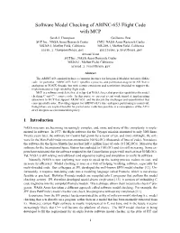 Software Model Checking of ARINC-653 Flight Code with MCP Sarah J
