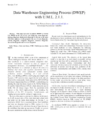 Data Warehouse Engineering Process (DWEP) with U.M.L