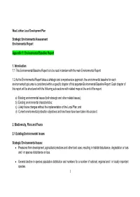 Environmental Baseline Report 1. Introduction 1.1 This Envir