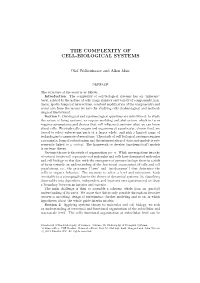The Complexity of Cell-Biological Systems