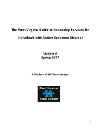 West Virginia Guide to Accessing Autism Spectrum Disorder Services