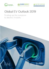 Global EV Outlook 2019 Scaling-Up the Transition to Electric Mobility