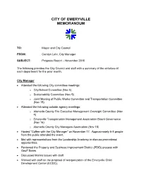 November 2015 Progress Report ______