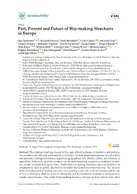 Past, Present and Future of Hay-Making Structures in Europe