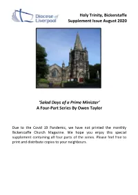 'Salad Days of a Prime Minister' a Four-Part Series by Owen Taylor