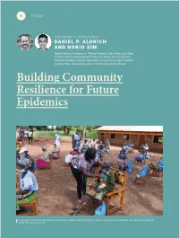 Building Community Resilience for Future Epidemics