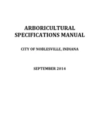 Arboricultural Specifications Manual