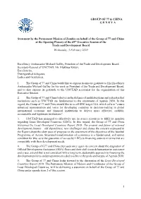 GROUP of 77 & CHINA G E N E V a Statement by the Permanent