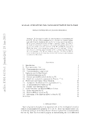 Scalar Curvature for Noncommutative Four-Tori