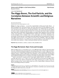 The Higgs Boson, the God Particle, and the Correlation Between Scientific and Religious Narratives