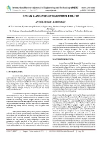 Design & Analysis of Rail Wheel Failure
