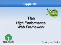 High Performance Web Framework