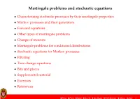 Martingale Problems and Stochastic Equations