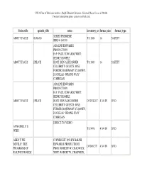 Master List As of 201004 for More Information Please Contact Arsc@Ucla.Edu