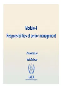 Module 4 Responsibilities of Senior Management