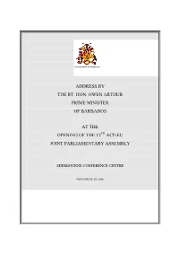 PM Arthur Speech at ACP-EU