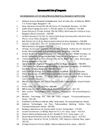 Recommended List of Companies for Project Work