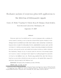 Stochastic Analysis of Recurrence Plots with Applications to the Detection of Deterministic Signals