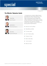 Valuation Methods