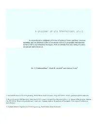 A Glossary of Gis Terminology: 92-13
