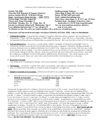 California State Polytechnic University, Pomona 1 Quarter: Fall, 2020 Phil Beauchamp, Professor Chemistry 2010, Elements of Orga