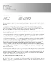 For Immediate Release Miles Coolidge Gallery I
