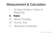 Rates, Angles & Triangles