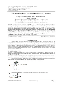 The Auxiliary Verbs and Their Fuctions: an Overview