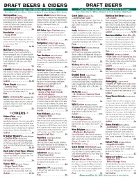 Draft Beers & Ciders Draft Beers