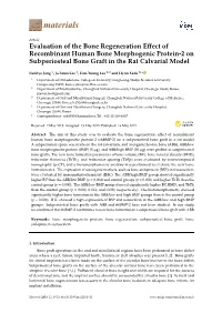 Evaluation of the Bone Regeneration Effect of Recombinant Human Bone