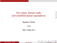 Flux Tubes, Domain Walls and Orientifold Planar Equivalence