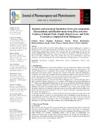 Isolation and Structural Elucidation of Two New Compounds Elieaxanthone