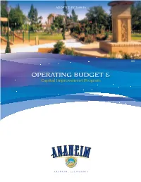Operating Budget &