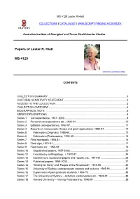 Papers of Lester R. Hiatt MS 4129