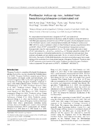 Pontibacter Indicus Sp. Nov., Isolated from Hexachlorocyclohexane-Contaminated Soil