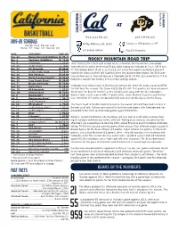 2019-20 Schedule Fast Facts Bears by the Numbers