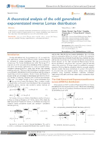A Theoretical Analysis of the Odd Generalized Exponentiated Inverse Lomax Distribution