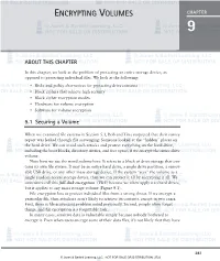 Encrypting Volumes Chapter