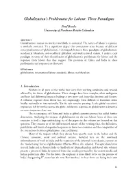 Globalization™S Problematic for Labour: Three Paradigms