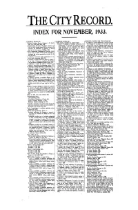 Index for November, 1933