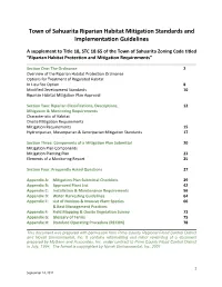 Riparian Habitat Mitigation Standards and Implementation Guidelines