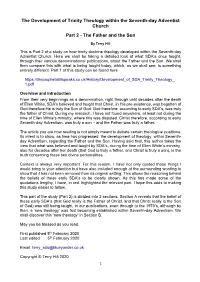 The Development of Trinity Theology Within the Seventh-Day Adventist Church