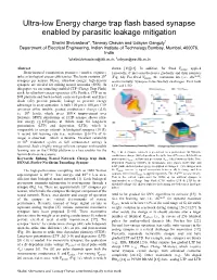 Ultra-Low Energy Charge Trap Flash Based Synapse Enabled by Parasitic Leakage Mitigation