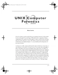 Unix Computer Forensics