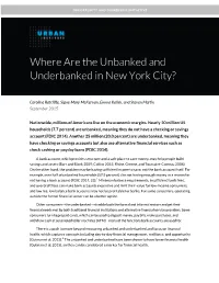 Where Are the Unbanked and Underbanked in New York City?
