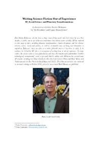 Writing Science Fiction out of Experience SF, Social Science and Planetary Transformations